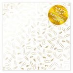 Калька з фольгуванням FD Golden Drawing pins and paperclips 30,5х30,5см